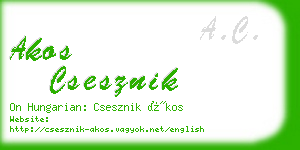 akos csesznik business card